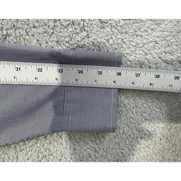 UNTUCKit Shirt Men's Xlarge Blue Check Two Ply Cotton Woven In Italy Casual - Picture 9 of 13